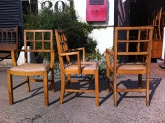 Heals of London. Twelve Lattice back oak armchair - Thumbnail 2