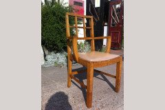Heals of London. Twelve Lattice back oak armchair - Thumbnail 4