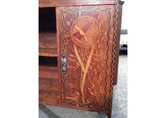 Shapland and Petter. A very rare Arts and Crafts oak bookcase - Thumbnail 2