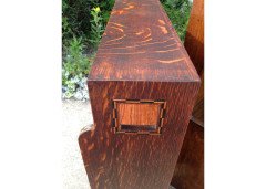 Shapland and Petter. A very rare Arts and Crafts oak bookcase - Thumbnail 3
