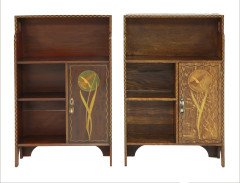 Shapland and Petter. A very rare Arts and Crafts oak bookcase - Thumbnail 6