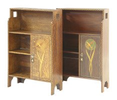 Shapland and Petter. A very rare Arts and Crafts oak bookcase - Thumbnail 8
