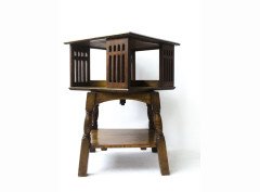 Liberty and Co. a Good Quality Arts and Crafts Revolving Bookcase. - Thumbnail 2