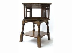 Liberty and Co. a Good Quality Arts and Crafts Revolving Bookcase. - Thumbnail 3