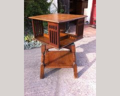 Liberty and Co. a Good Quality Arts and Crafts Revolving Bookcase. - Thumbnail 8