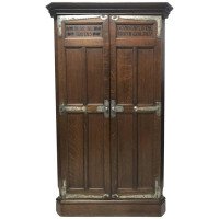 Liberty and Co (attributed). An Arts Crafts oak corner cupboard - Thumbnail 1