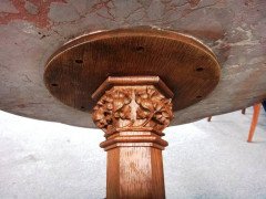 A W N Pugin. A Gothic Revival oak wine or tea table - Thumbnail 5