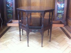 An exceptional Moorish Octaganal occasional table with four opposite drawers - Thumbnail 4