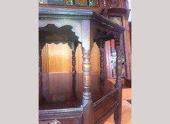 An exceptional Moorish Octaganal occasional table with four opposite drawers - Thumbnail 7