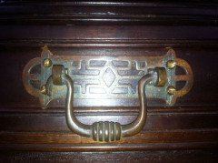 An exceptional Moorish Octaganal occasional table with four opposite drawers - Thumbnail 11