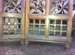 Alfred Waterhouse (attributed). A pair of Gothic Revival hinged alter gate - Thumbnail 2