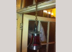 A Good Set of Three Arts & Crafts Hand Hammered Conical Shaped Ceiling Lights - Thumbnail 4