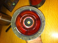 A Good Set of Three Arts and Crafts Hand Hammered Conical Shaped Ceiling Lights - Thumbnail 3