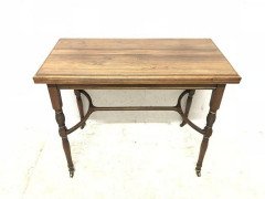 E W Godwin for Collinson and Lock. A fine quality Anglo Japanese fold over card table - Thumbnail 9