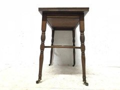 E W Godwin for Collinson and Lock. A fine quality Anglo Japanese fold over card table - Thumbnail 11