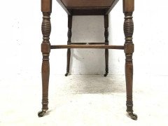 E W Godwin for Collinson and Lock. A fine quality Anglo Japanese fold over card table - Thumbnail 12