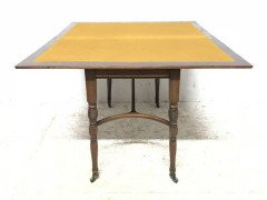 E W Godwin for Collinson and Lock. A fine quality Anglo Japanese fold over card table - Thumbnail 14