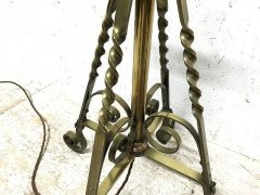 Benham and Froud. An Arts Crafts copper and brass telescopic electric standard lamp - Thumbnail 6