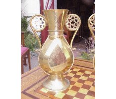 A W N Pugin. A pair of Gothic Revival brass flower vases engraved 'St Mary's Parish' - Thumbnail 3