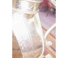 A W N Pugin. A pair of Gothic Revival brass flower vases engraved 'St Mary's Parish' - Thumbnail 9