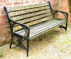 Dr Christopher Dresser. A Coalbrookdale garden canopy bench - Thumbnail 1