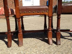 A W N Pugin for Gillows. Two almost identical sets of Gothic Revival oak dining chairs designed for The House Of Lords - Thumbnail 4