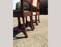 A W N Pugin for Gillows. Two almost identical sets of Gothic Revival oak dining chairs designed for The House Of Lords - Thumbnail 6
