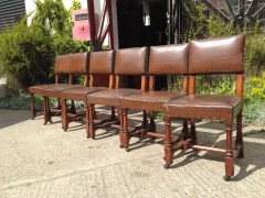 A W N Pugin for Gillows. Two almost identical sets of Gothic Revival oak dining chairs designed for The House Of Lords - Thumbnail 22