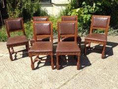 A W N Pugin for Gillows. Two almost identical sets of Gothic Revival oak dining chairs designed for The House Of Lords - Thumbnail 29