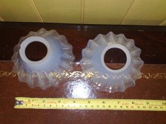 A Pair of French Style Milky Glass Shade - Thumbnail 2