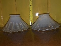 French Style – Pair of Milky Glass Shades (c.1910) - Thumbnail 2
