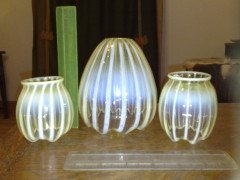 A rare petite pair of Vaseline stripe shade - Thumbnail 1