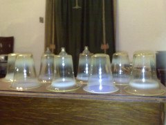 A rare set of eight Vaseline shade - Thumbnail 1