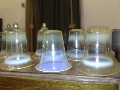 A rare set of eight Vaseline shade - Thumbnail 4