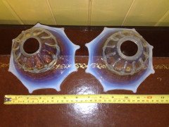 A rare pair of Vaseline spider web shade - Thumbnail 2