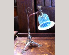 WAS Benson. A rare copper and brass table lamp - Thumbnail 1