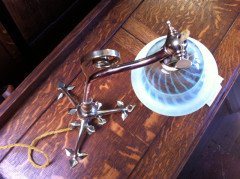 WAS Benson. A rare copper and brass table lamp - Thumbnail 3