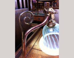 WAS Benson. A rare copper and brass table lamp - Thumbnail 5