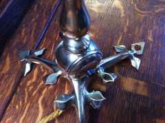 WAS Benson. A rare copper and brass table lamp - Thumbnail 7