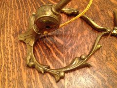 WAS Benson. A rare pair of swan shaped table lights with mistletoe leaf and berry bases. - Thumbnail 3