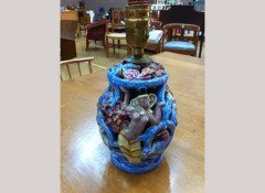 A colourful 1930's pottery lamp - Thumbnail 1