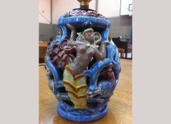 A colourful 1930's pottery lamp - Thumbnail 2