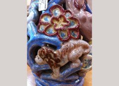 A colourful 1930's pottery lamp - Thumbnail 6