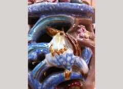 A colourful 1930's pottery lamp - Thumbnail 10