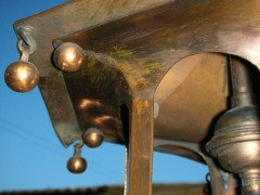 Arthur Simpson. A rare Arts and Crafts hatstand with a copper lantern to the top - Thumbnail 6