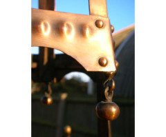 Arthur Simpson. A rare Arts and Crafts hatstand with a copper lantern to the top - Thumbnail 8