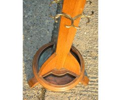 Arthur Simpson. A rare Arts and Crafts hatstand with a copper lantern to the top - Thumbnail 11