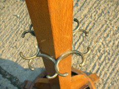 Arthur Simpson. A rare Arts and Crafts hatstand with a copper lantern to the top - Thumbnail 14