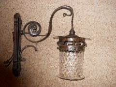 A set of six Arts and Crafts hand made iron wall lights (one shown) - Thumbnail 1