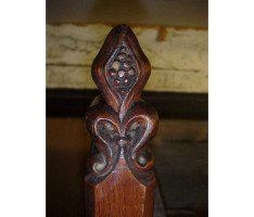A W N Pugin for J G Crace. An important Gothic Revival oak treble wardrobe of superior quality - Thumbnail 8